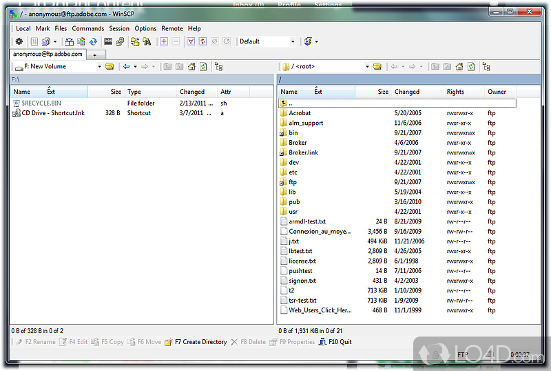 And open-source FTP, SFTP and SCP client that use to transfer files between a local and remote computer - Screenshot of WinSCP Portable
