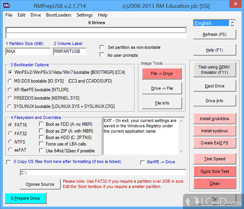 win setup for usb