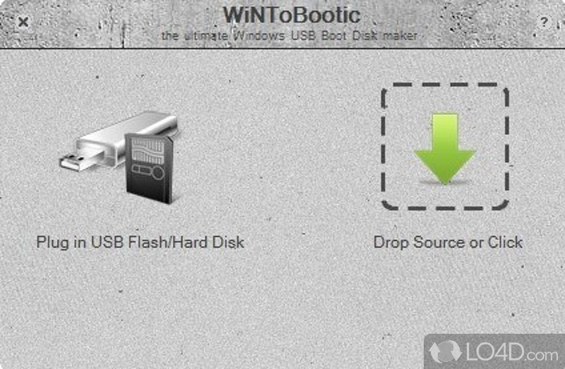 Create Windows bootable USB drives from ISO images using this app that can quickly format the target device - Screenshot of WinToBootic