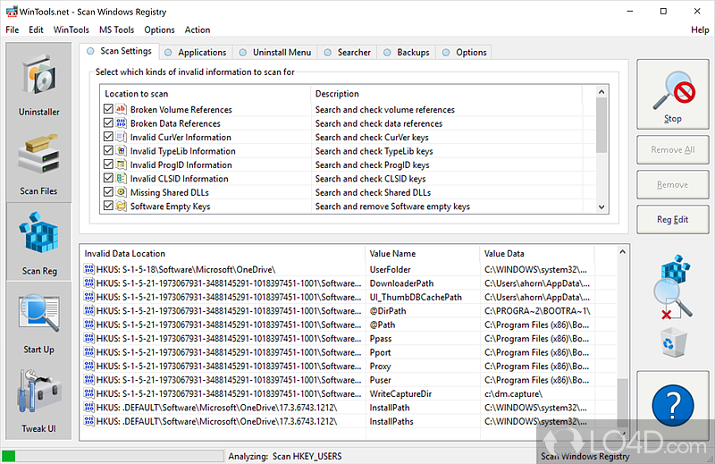 Increasing operating system performance - Screenshot of WinTools.net