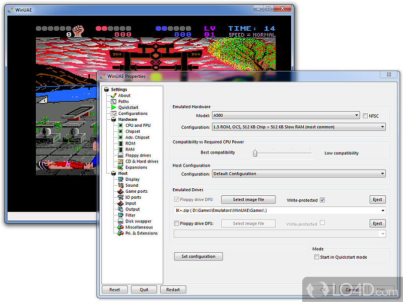 Windows port of the UAE Amiga emulator with extensive ROM support - Screenshot of WinUAE