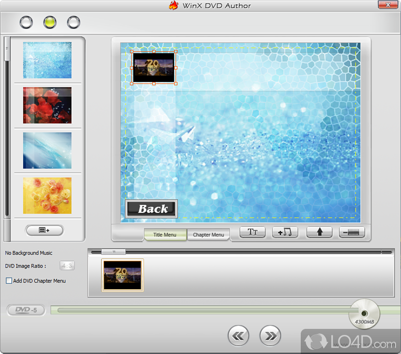 DVD burner software - Screenshot of WinX DVD Author