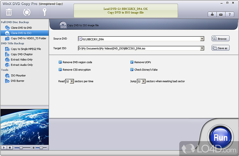 Copy DVD to DVD, to ISO and Make DVD Backup for PC - Screenshot of WinX DVD Copy Pro
