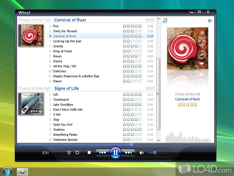 Manage your resources for comfortable playback - Screenshot of Winyl