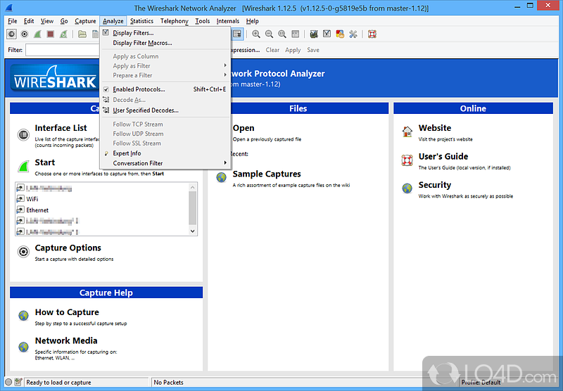 Understand the health and security status of your entire network - Screenshot of Wireshark