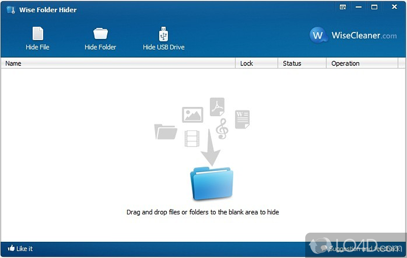 Quick deployment on your system - Screenshot of Wise Folder Hider
