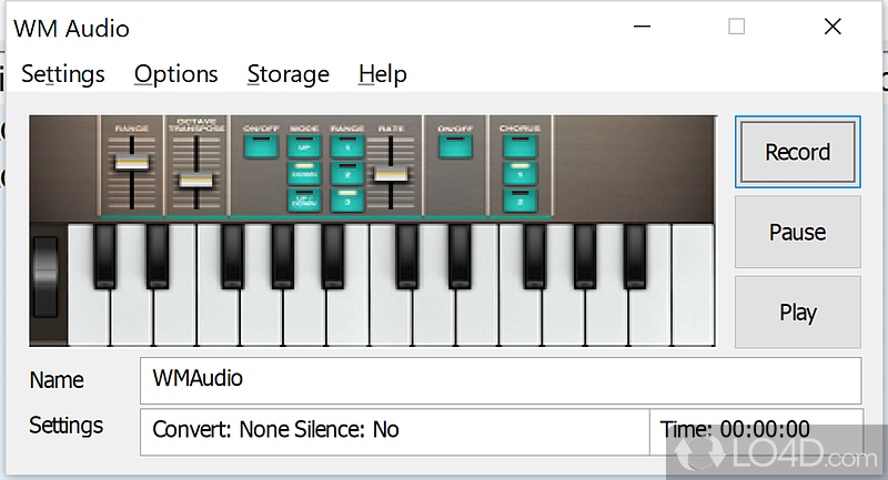 WM Recorder: User interface - Screenshot of WM Recorder