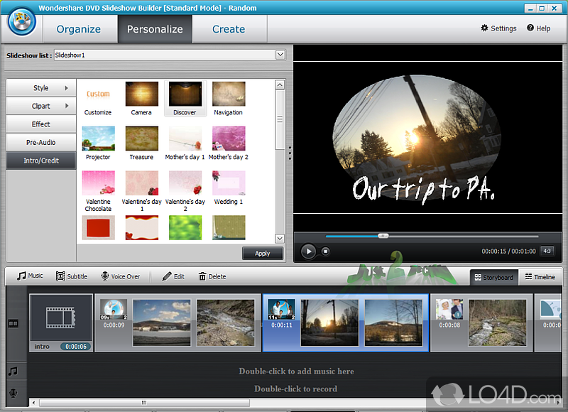 Wondershare Slideshow Builder screenshot