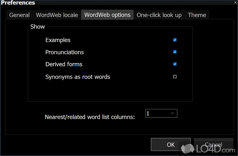 More than 240,000 words and updated regularly - Screenshot of WordWeb