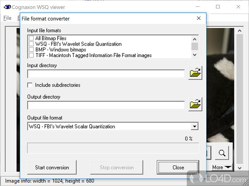 WSQ viewer screenshot