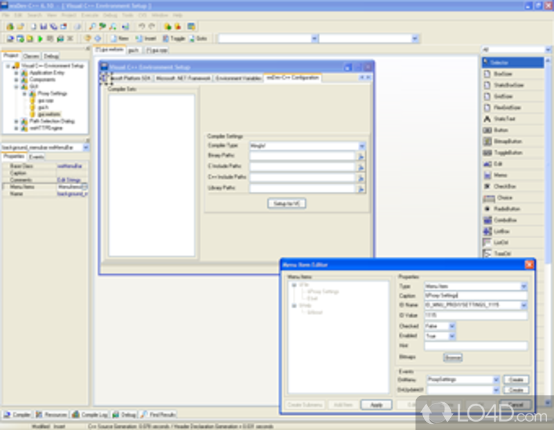 A powerful and complex IDE - Screenshot of wxDev-C++  