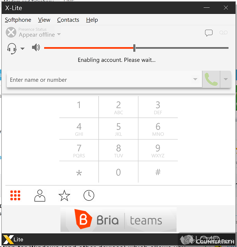 Softphone for system, ready to meet conversational needs, with support for multiple call lines - Screenshot of X-Lite