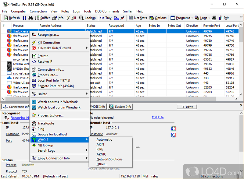 X-NetStat Professional screenshot