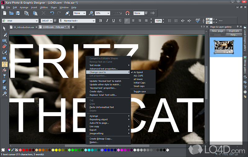 Xara Photo & Graphic Designer screenshot