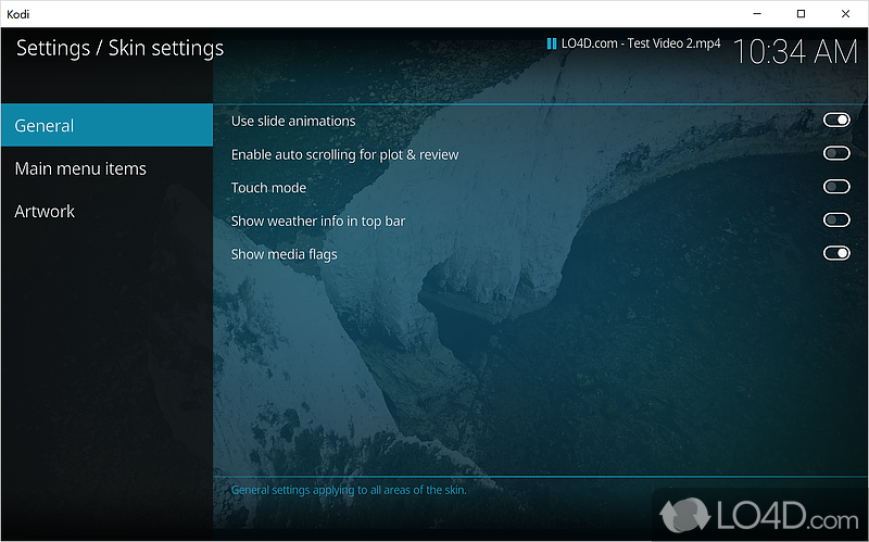 Kodi: Change the skin - Screenshot of Kodi