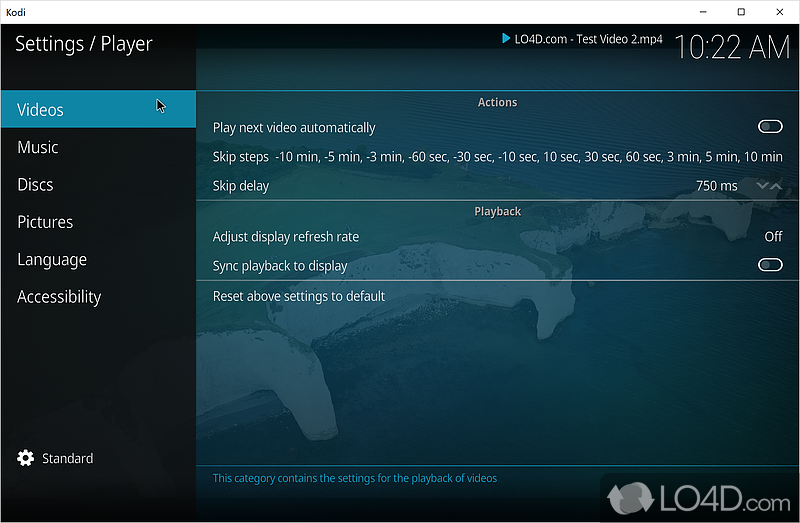 Playback, and add-on support - Screenshot of Kodi