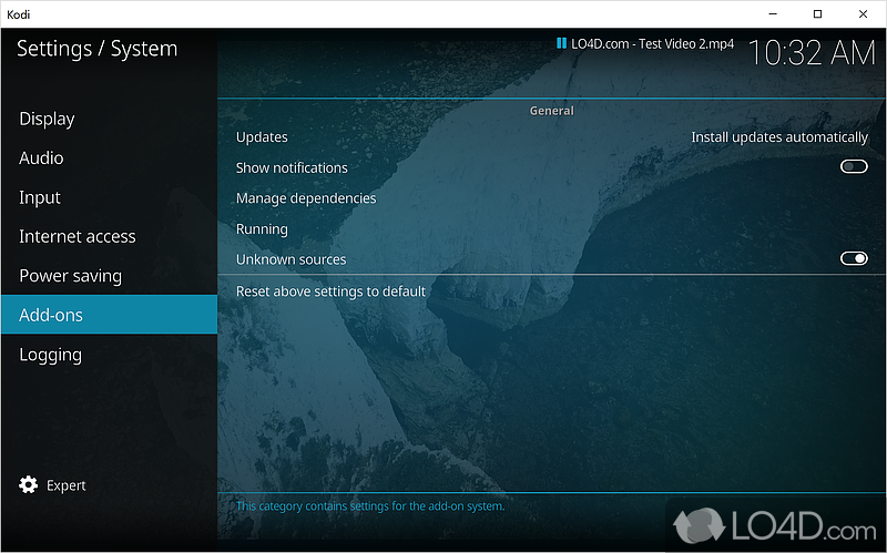 Connect third-party media - Screenshot of Kodi