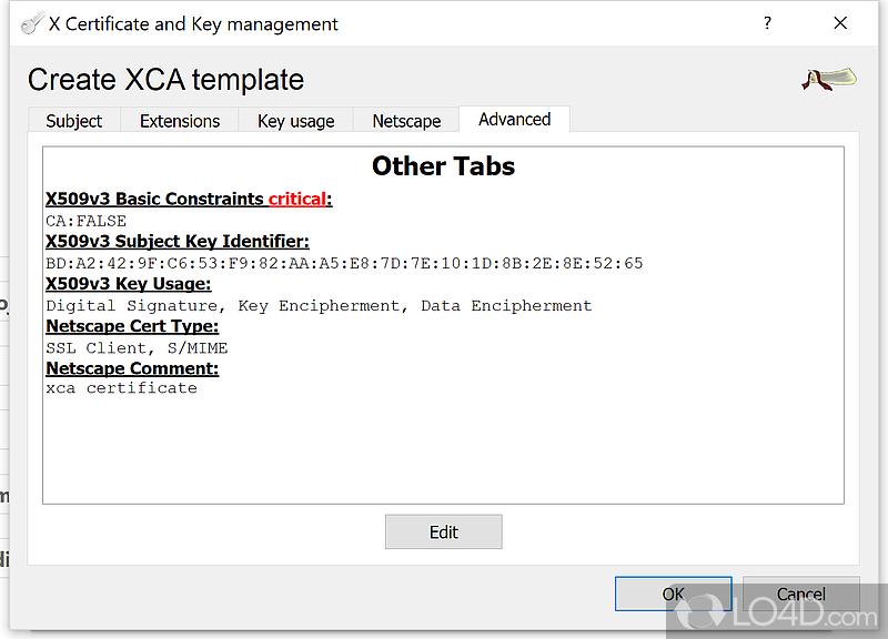 XCA screenshot