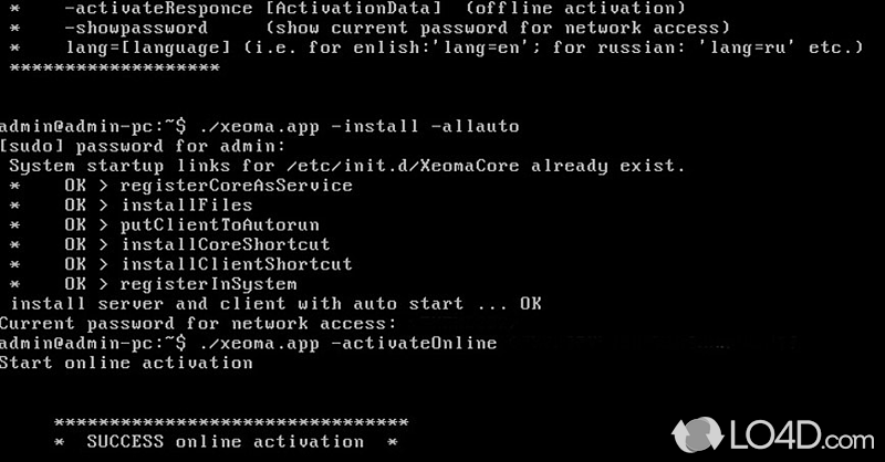 Xeoma: User interface - Screenshot of Xeoma