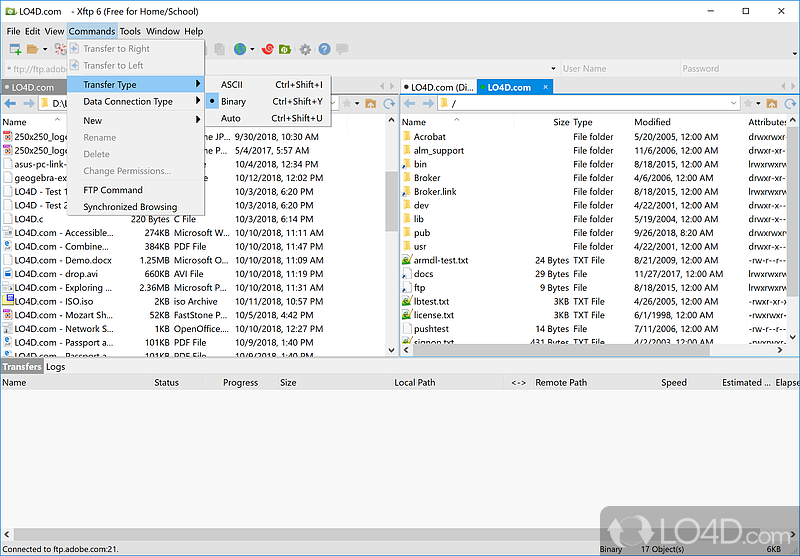 Simple and intuitive client - Screenshot of Xftp Free