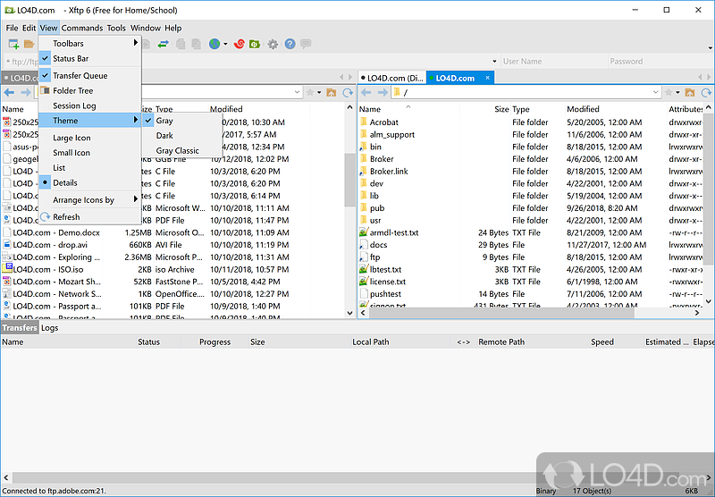 Flexible and lightweight SFTP/FTP client for Windows PC - Screenshot of Xftp Free