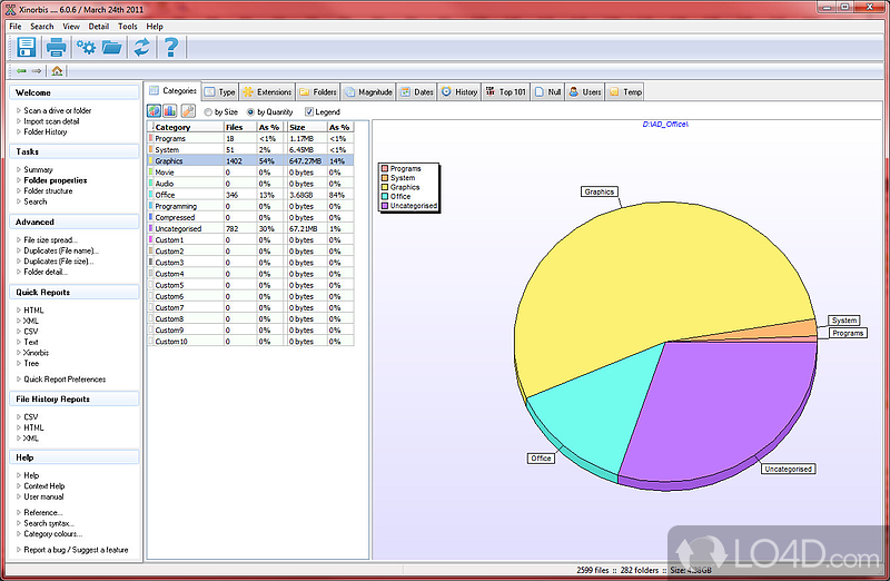 Powerful and hard disk analyzer - Screenshot of Xinorbis