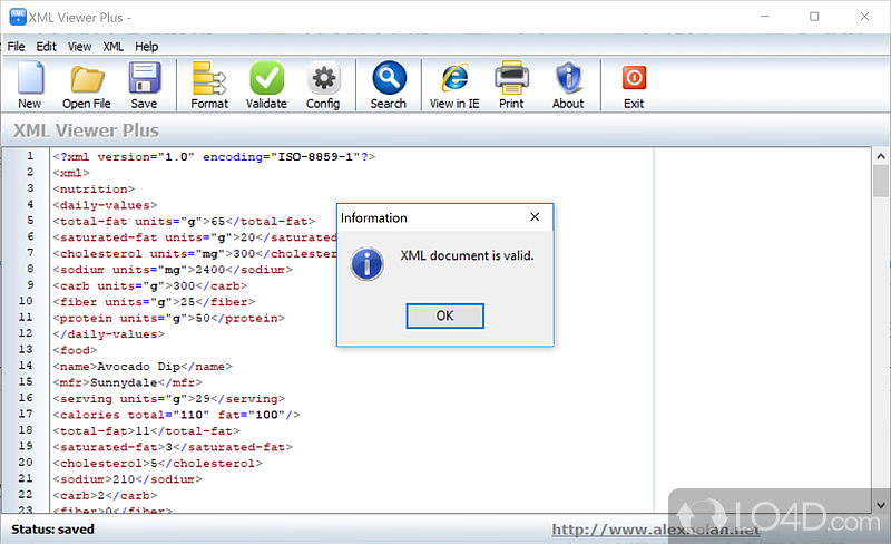 The advantages of a portable application - Screenshot of XML Viewer Plus