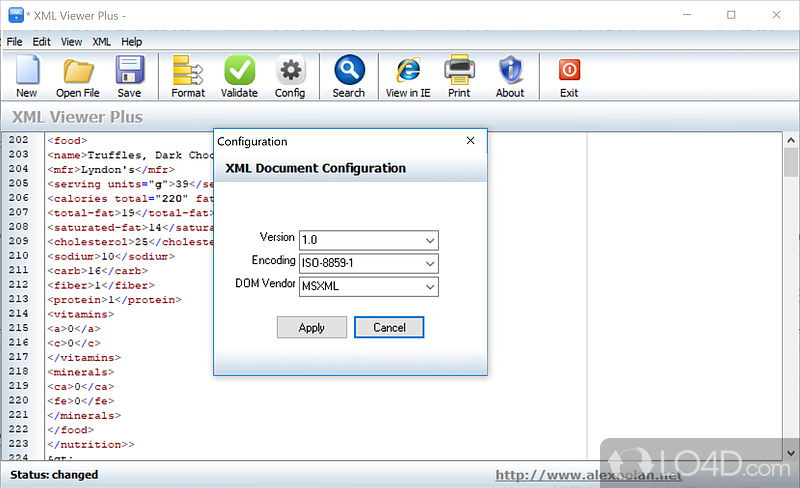 Editor created specifically for XML files - Screenshot of XML Viewer Plus
