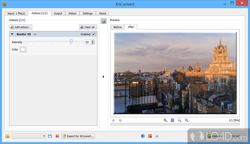 Tool for processing images - Screenshot of XnConvert