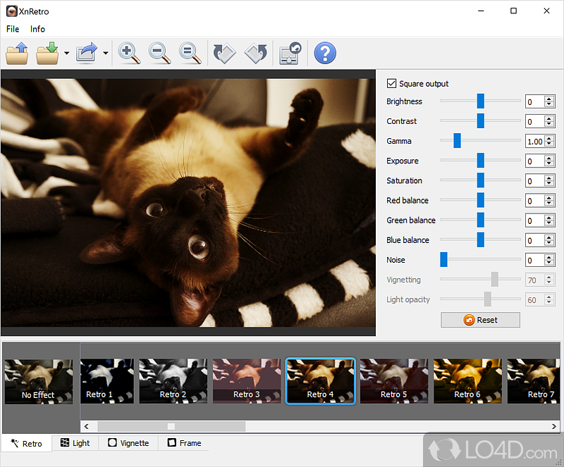 Graphic editor that comes packed with a wide range of special effects (Retro, Light - Screenshot of XnRetro