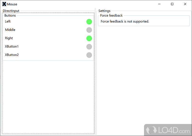 XOutput: User interface - Screenshot of XOutput
