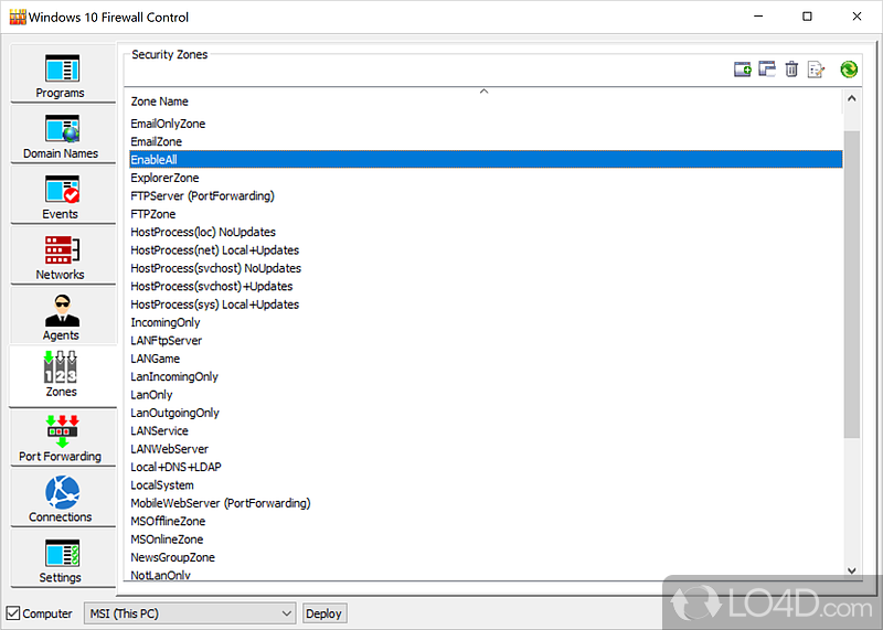 Rich settings to work with - Screenshot of Windows Firewall Control