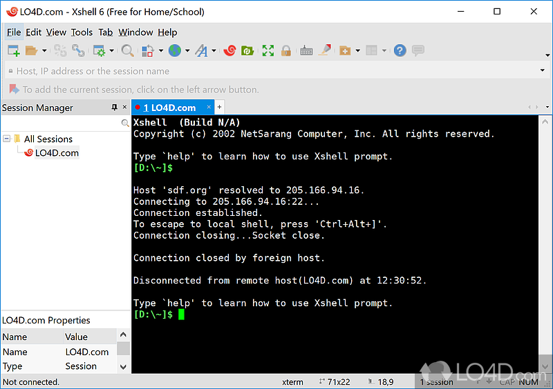 Powerful terminal emulator - Screenshot of Xshell Free