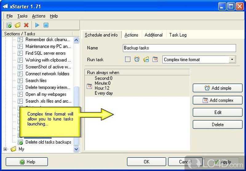 Automate each and every process in your computer - Screenshot of xStarter