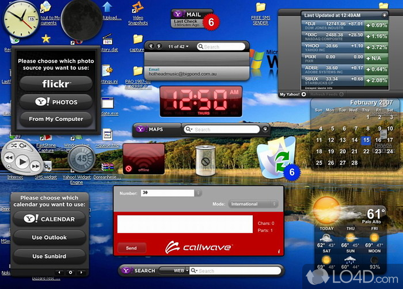 Discontinued project - Screenshot of Yahoo! Widget Engine