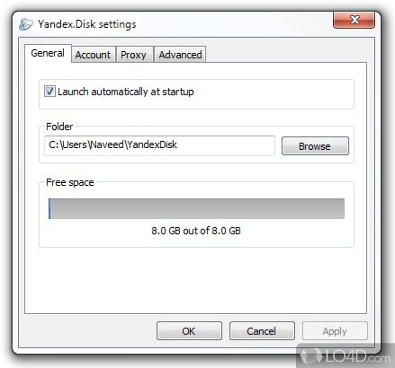 Take snapshots, edit pictures and configure certain app parameters - Screenshot of Yandex.Disk