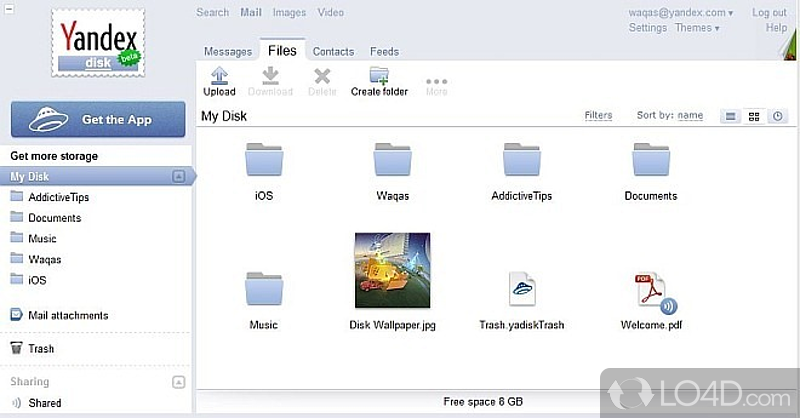 Simple cloud storage - Screenshot of Yandex.Disk