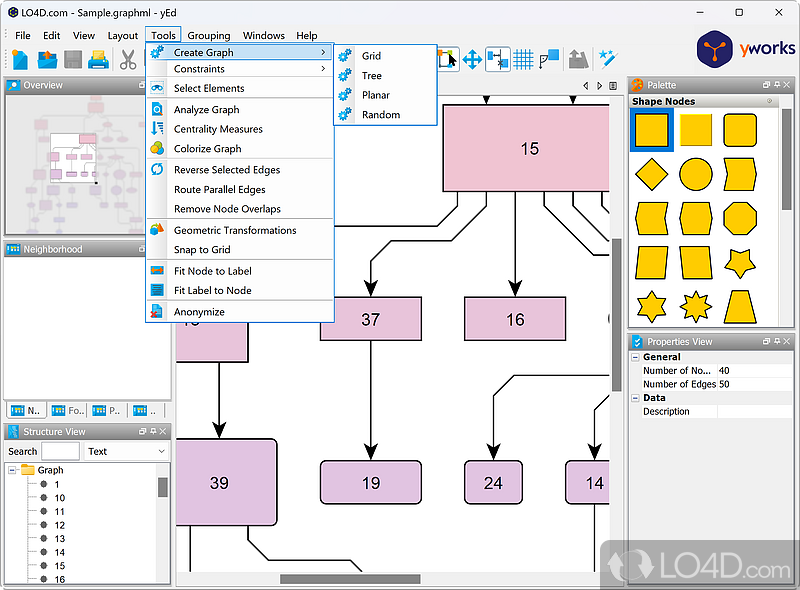 YEd Graph Editor - Screenshot of yEd Graph Editor