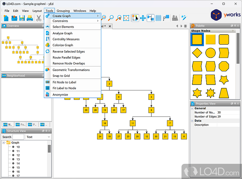 yEd Graph Editor: GIF file formats - Screenshot of yEd Graph Editor