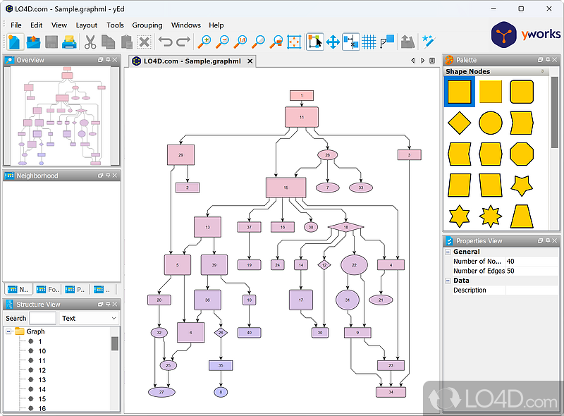 yEd Graph Editor: Create diagrams - Screenshot of yEd Graph Editor
