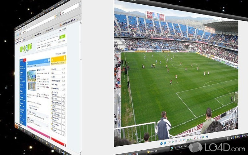 Virtual desktop manager with cool 3D effect - Screenshot of YODM 3D
