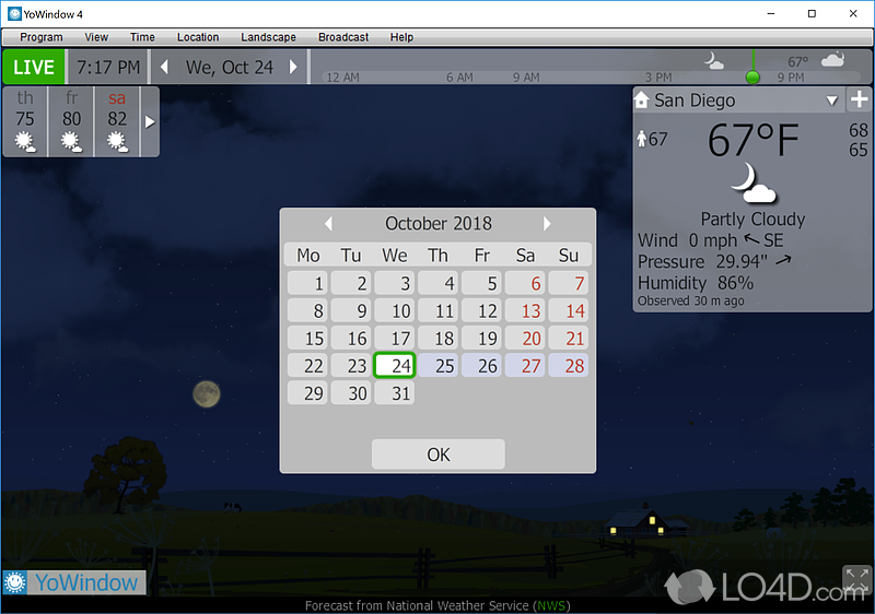 Will display weather conditions from any city of the World - Screenshot of YoWindow
