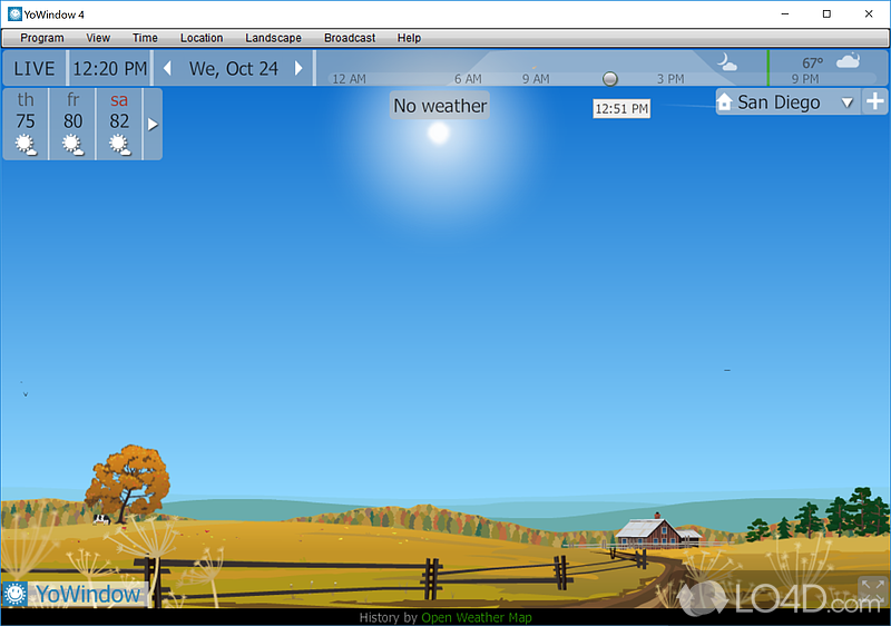 YoWindow: User interface - Screenshot of YoWindow