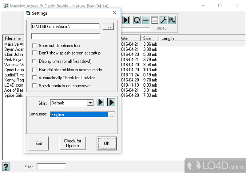 MP3 player with quick and easy playlists - Screenshot of yPlay