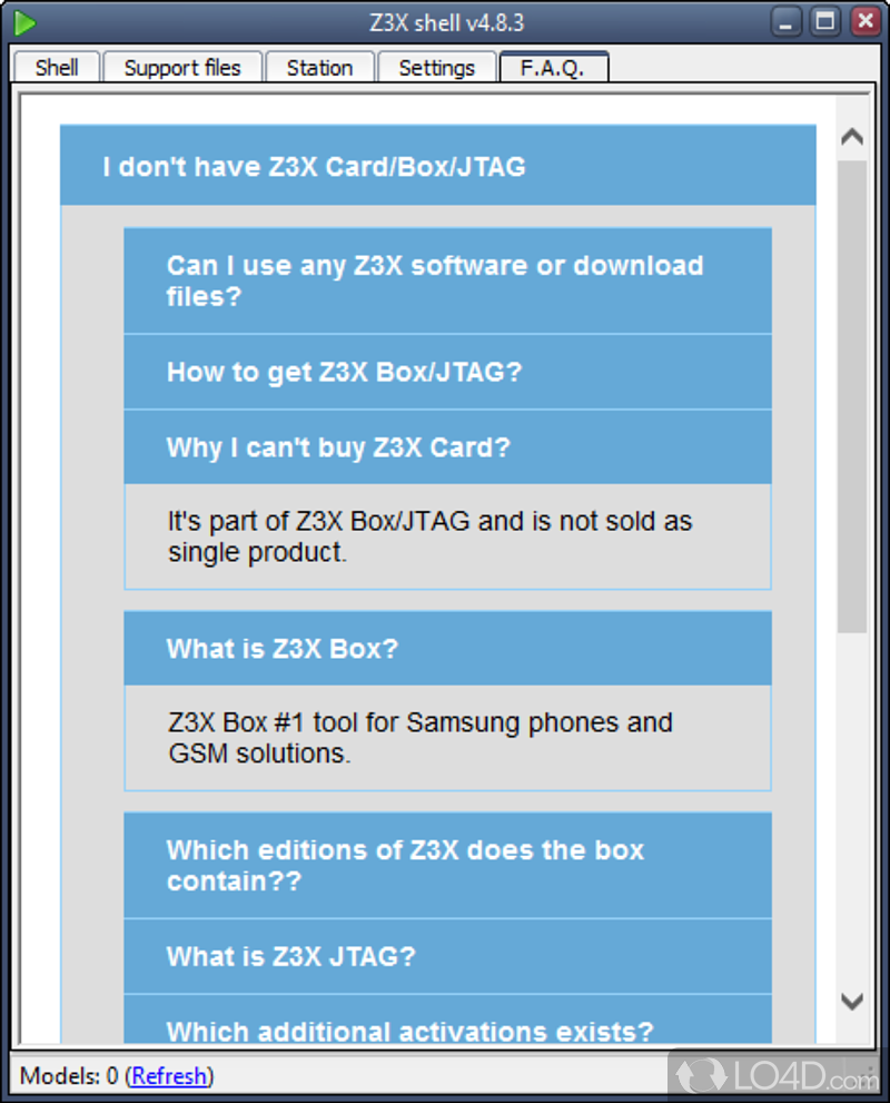 z3x shell: Samsung - Screenshot of z3x shell