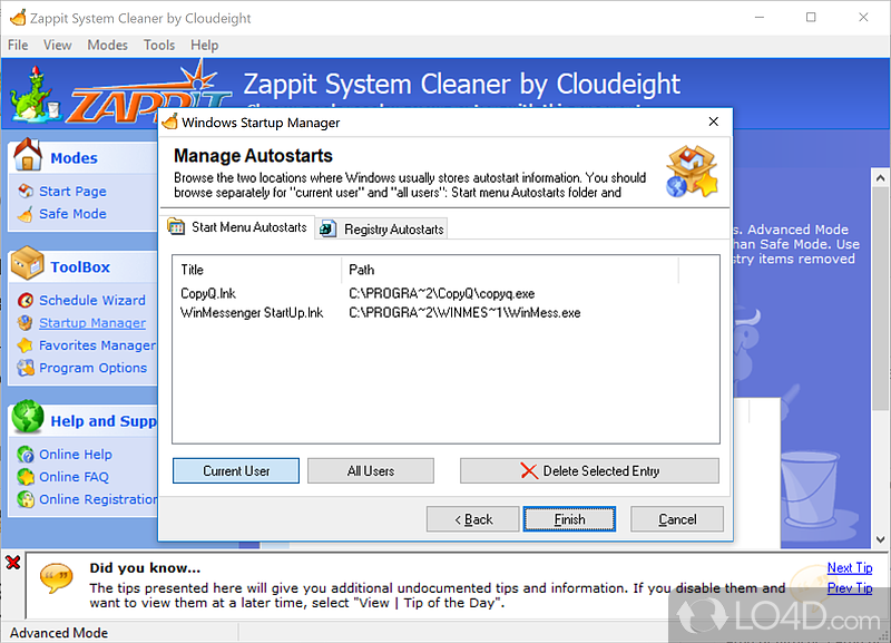 Zappit System Cleaner screenshot