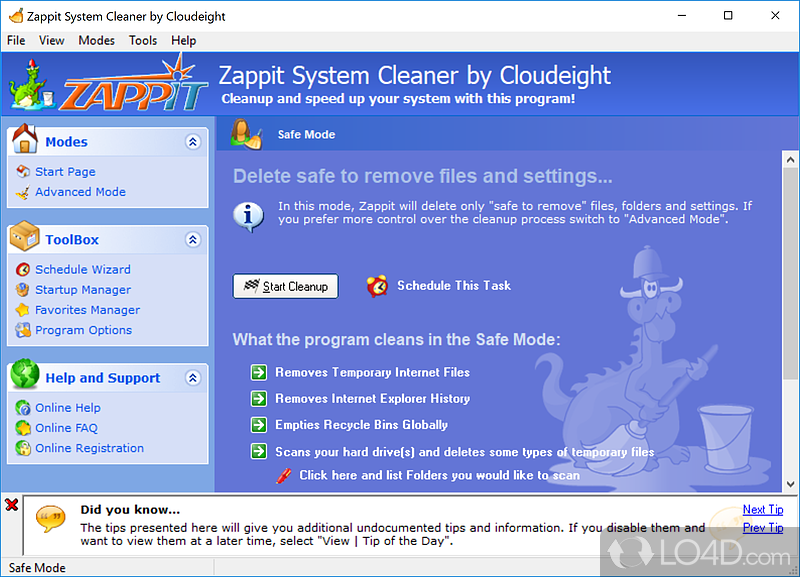 Zappit System Cleaner screenshot