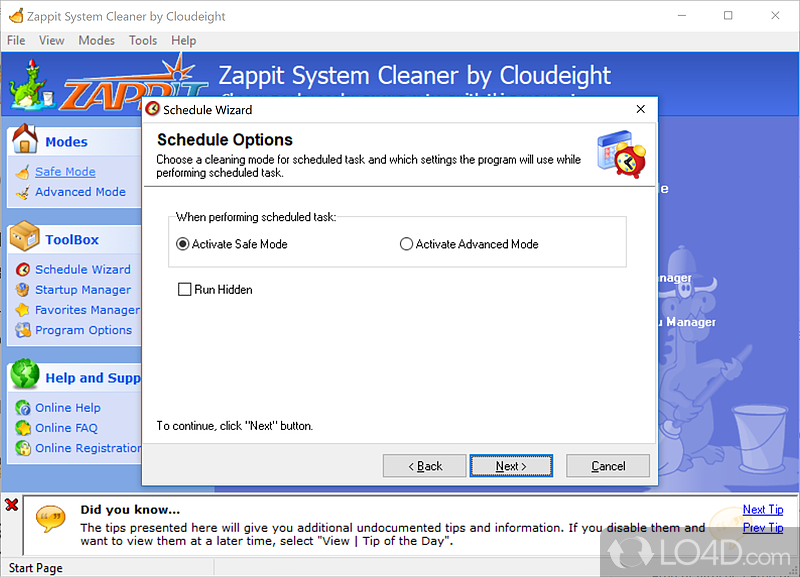 Zappit System Cleaner screenshot