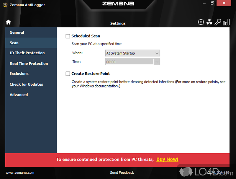 An all-in-one antivirus, firewall and keylogger solution to protect your PC - Screenshot of Zemana AntiLogger