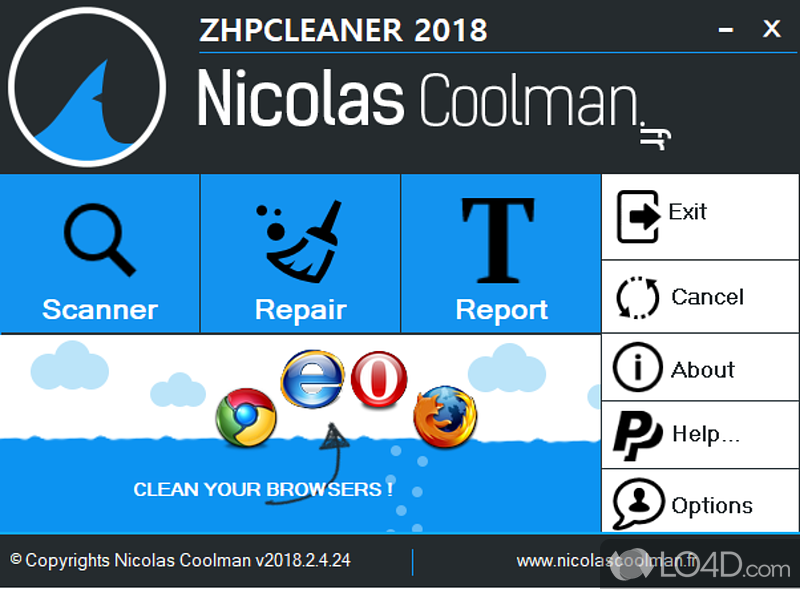 Browsers from toolbars, adware and other potentially unwanted programs - Screenshot of ZHPCleaner